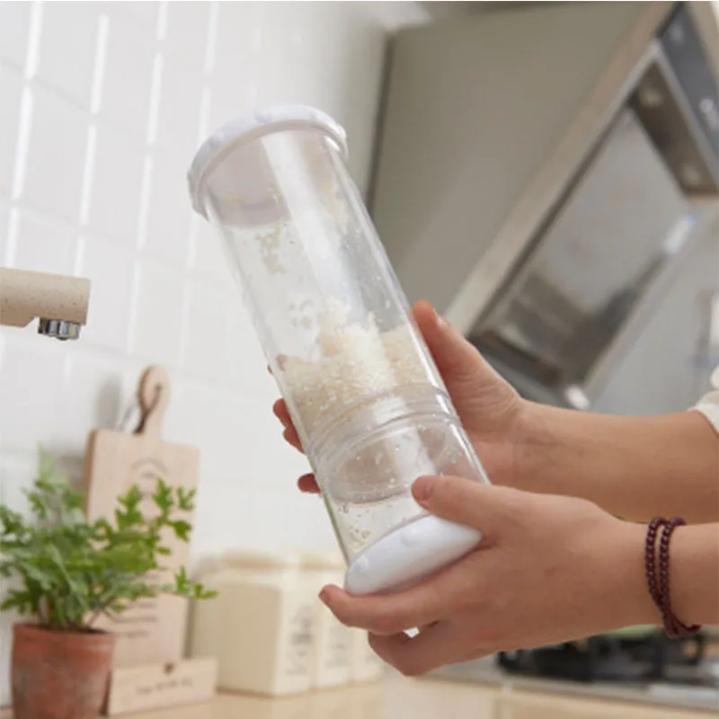 Creative Plastic Shake Rice Washer Lazy Non-Wet Hand Red Bean Cereal Storage Multi-Function Household Kitchen Supplies | Дом и сад