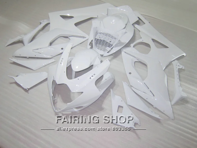 Новинка лидер продаж Обтекатели для литья под давлением Suzuki GSXR1000 K5 K6 2005 2006 белый