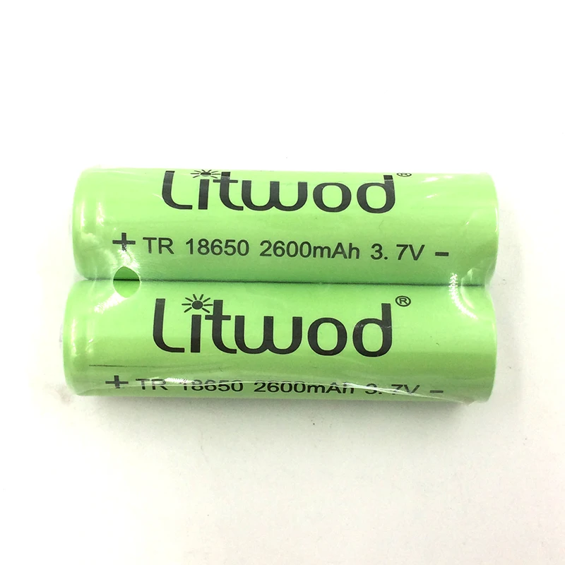 Оригинальный литий ионный аккумулятор Litwod 3 7 в 2600 мАч для светодиодной фары
