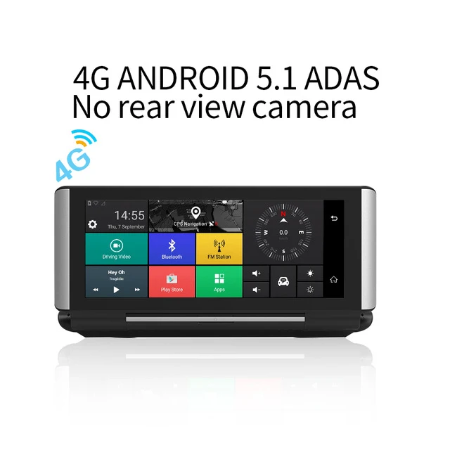 4G without rearcam Anfilite 4G ADAS dashcam зеркало заднего вида DVR 1080P Dash камера Android gps навигация ночное видение двойной объектив Автомобильный видеорегистратор - Название цвета: 4G without rearcam