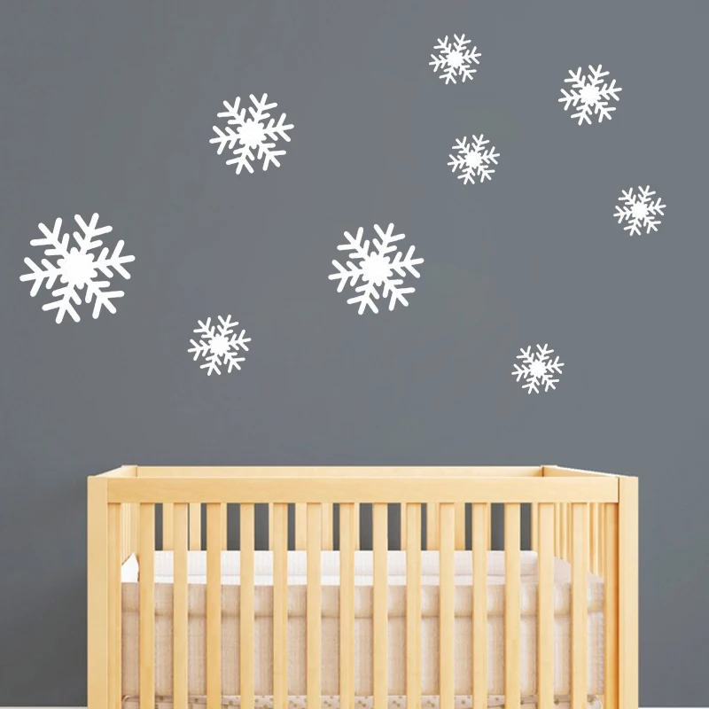 

YOYOYU Wall Decal Snowflakes Snow Christmas window stickers vinyl art poster Window mural for Home Party home decoration ZW71