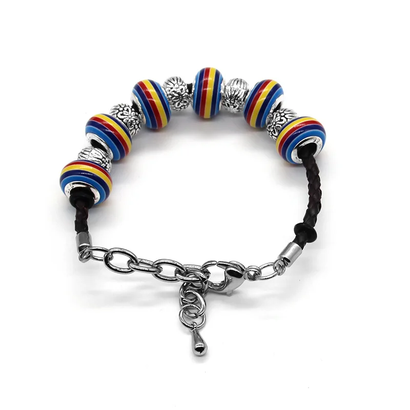SANYU 2018 Fit Pandora браслет в стиле Омаров Пряжка цветные глазурные бусины украшение