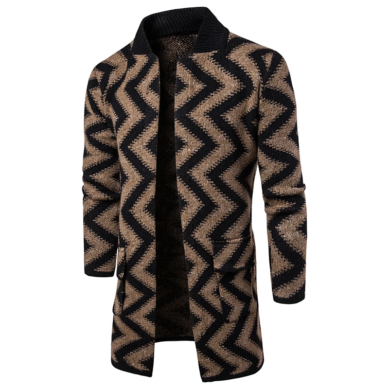 Новинка 2019 корейский стиль модный популярный мужской вязаный кардиган в стиле