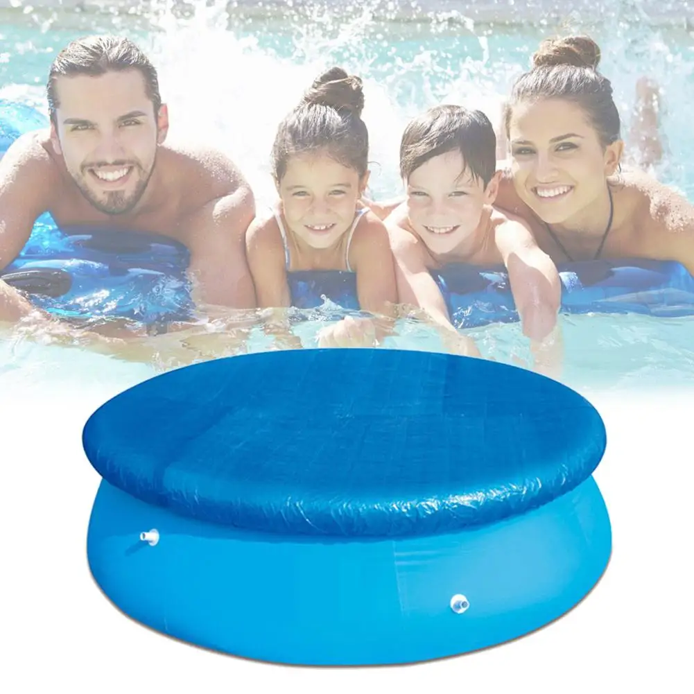 

New Swimming Pool Cover Cloth Cloth Bracket Pool Cover Inflatable Swimming Pool Dust Cover Diaper Round Durable Polyester Cloth