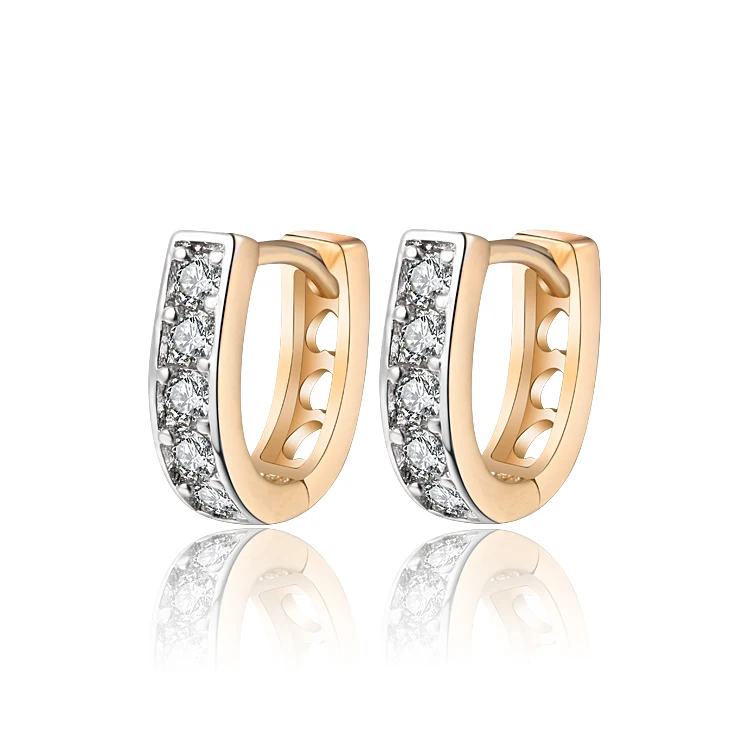 Винтажные золотые маленькие круглые серьги-кольца для женщин геометрические