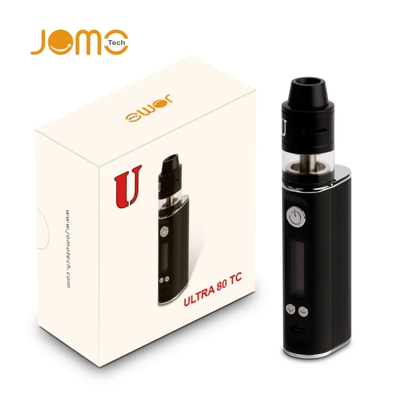 2600 мАч Нержавеющей &amp Черный 80 Вт ТК Box Mod Джомо Lite электронные Сигареты Kit