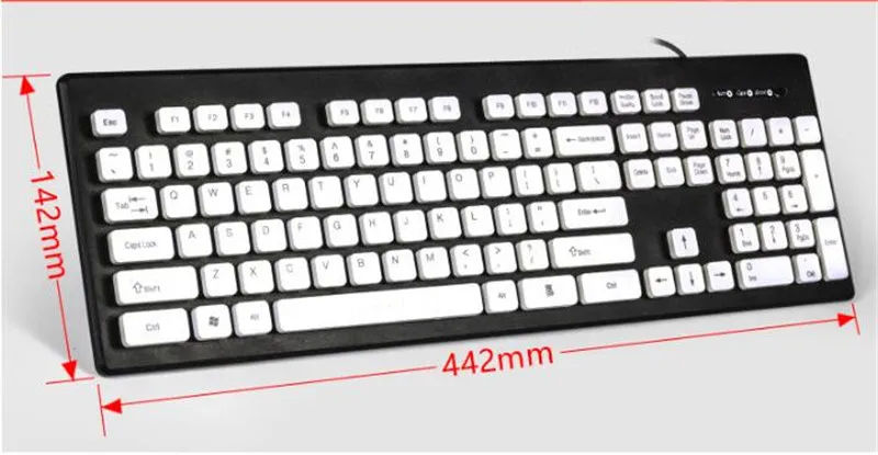 KuWFi 104 клавиши 1 5 м USB Проводная клавиатура ультра тонкая Офисная Клавиатура