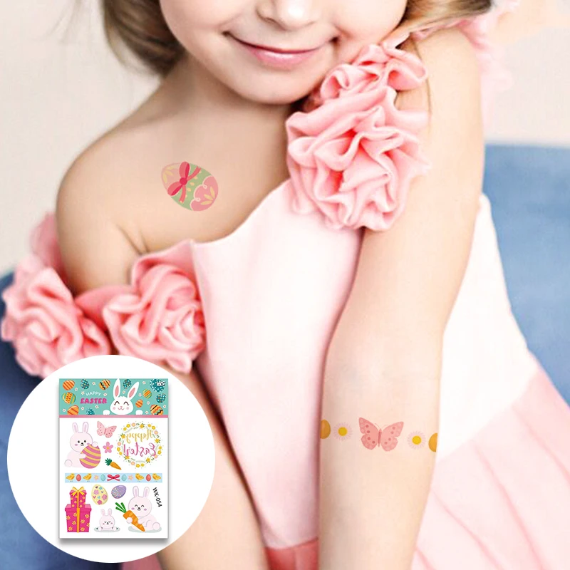 4 шт Пасхальный День Рождения Декор временная татуировка Стикеры С Днем