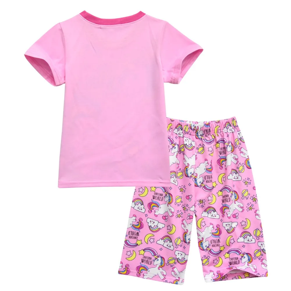 Пижама для девочек Единорог мир одежда сна дети Радуга Русалка пижама Дети