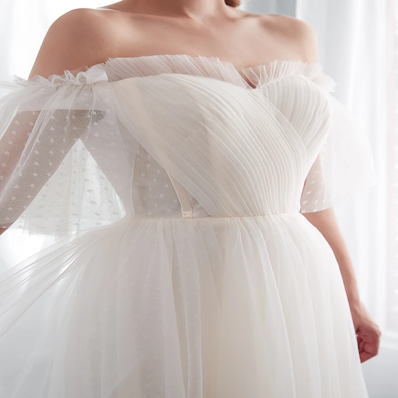 Forevergracedress Off Shoulder Wedding Dresses 2019 New Long Tulle Backless Formal Bride Bridal Gowns Plus Size Custom Made | Свадьбы и