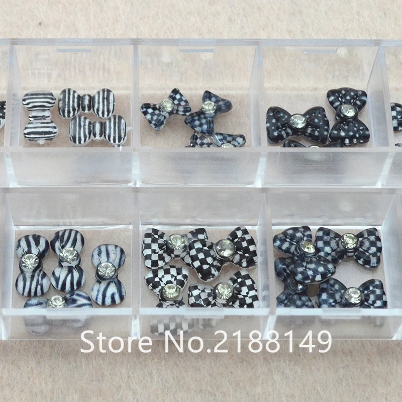 Аксессуары для дизайна ногтей 60 шт. бантик блестящие стразы принадлежности