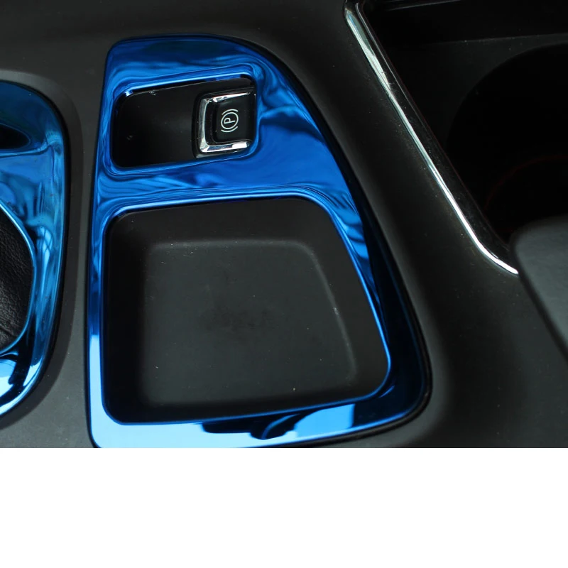 brake panel blue Lsrtw2017 нержавеющая сталь, отделка для салона автомобиля, рамка для стакана воды, панель передач, планки для Buick Regal opel Insignia - Название цвета: brake panel blue
