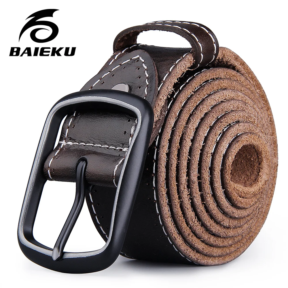 Мужской ремень из натуральной кожи с пряжкой в стиле ретро ширина 3 8 дюйма