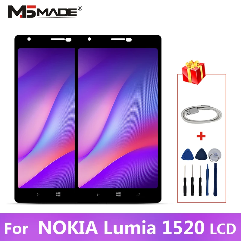Для Nokia Lumia 1520 RM-937 RM-940 ЖК сенсорный экран дигитайзер дисплей запасные части в сборе с рамкой