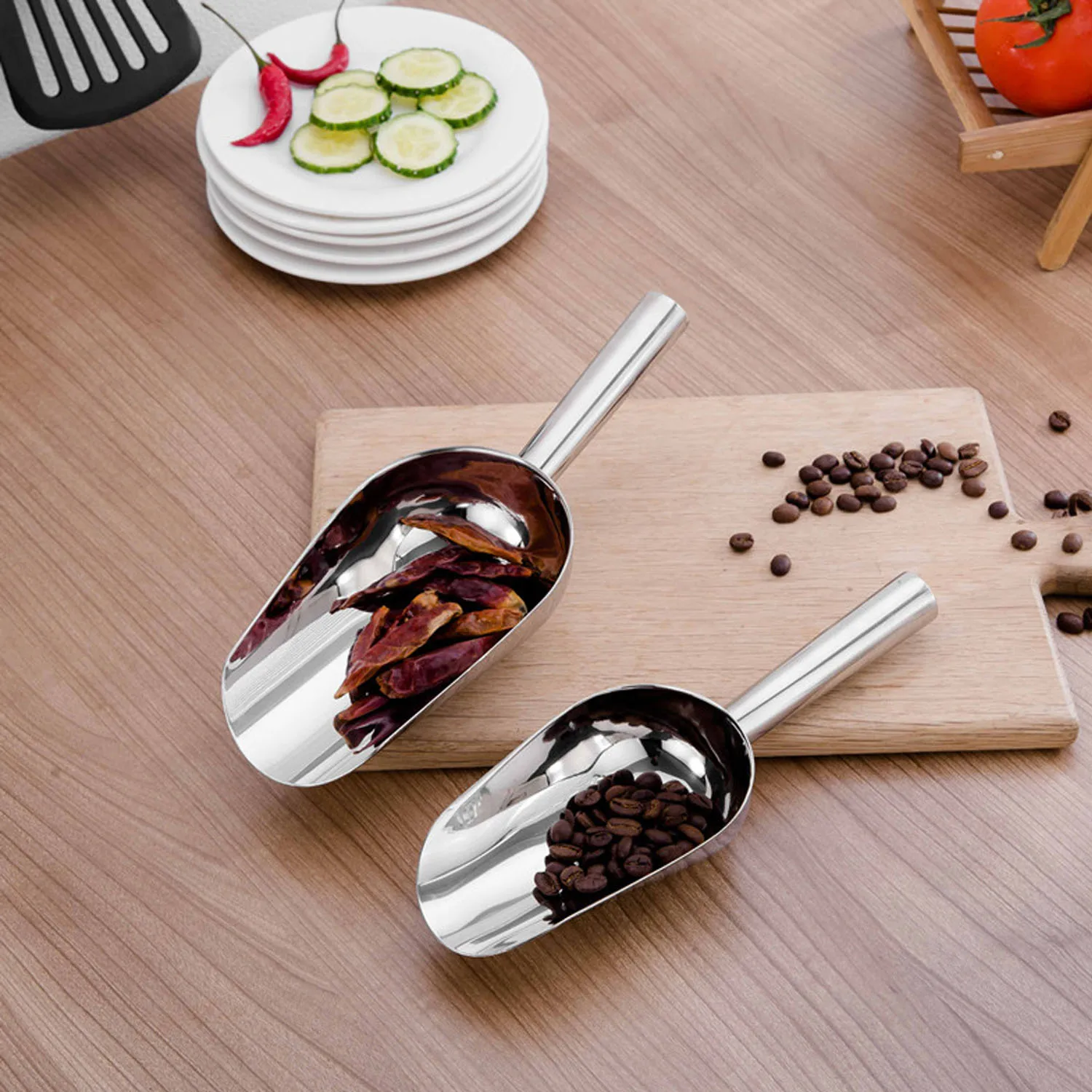 Behogar 5 шт. в партии 6 дюймов Нержавеющая сталь щипцы для льда шт 8 мерные ложки Кофе