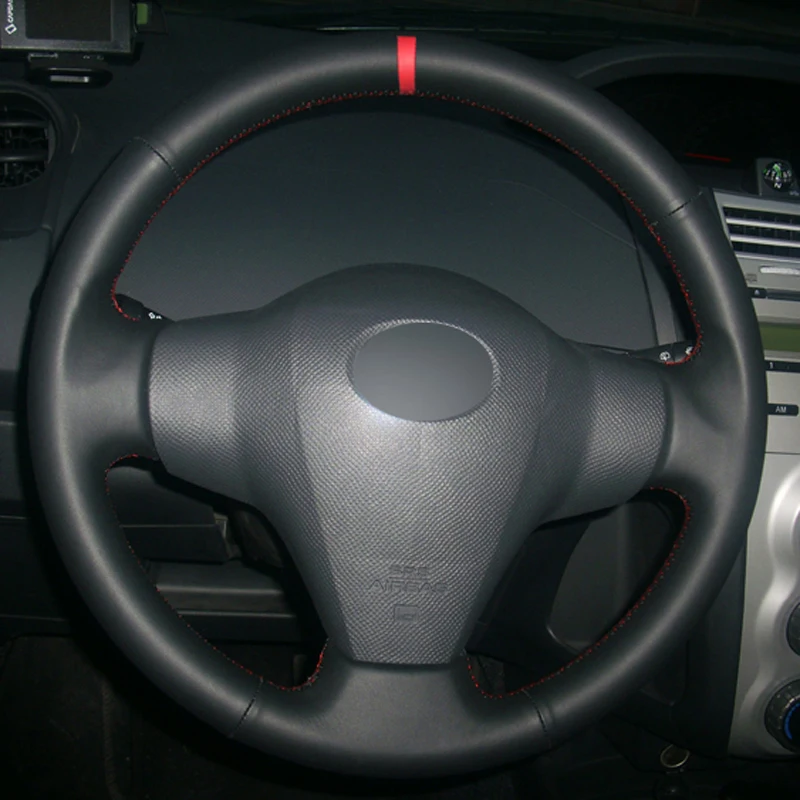 Ручной швейный чехол рулевого колеса автомобиля Оплетка на руль Volant для Toyota Yaris Vios RAV4 2006 2007-2009 Scion XB 2008