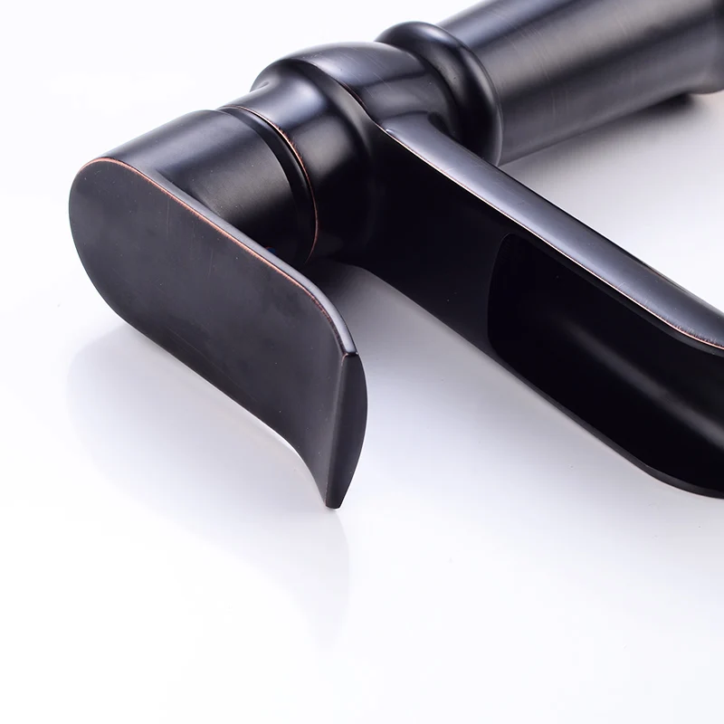 Черный смеситель для раковины Fapully водопроводный кран ванной комнаты с одной