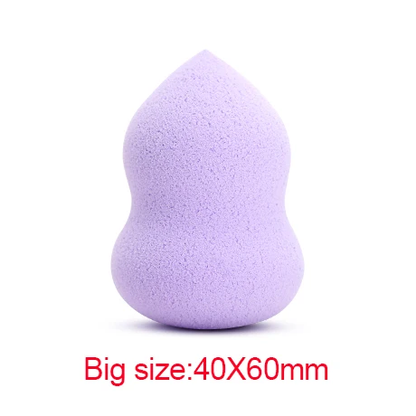 Cocute beauty губка для макияжа, косметическая пуховка, гладкая основа, губка для макияжа, высокое качество, пудра для лица, цветная пуховка для подарка - Цвет: Large Light Purple