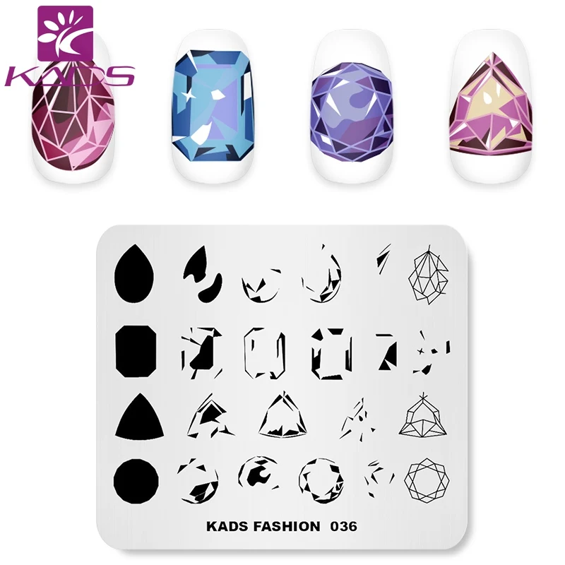 Пластины для стемпинга KADS FASHION 036 пластины ногтей шаблоны трафареты дизайна