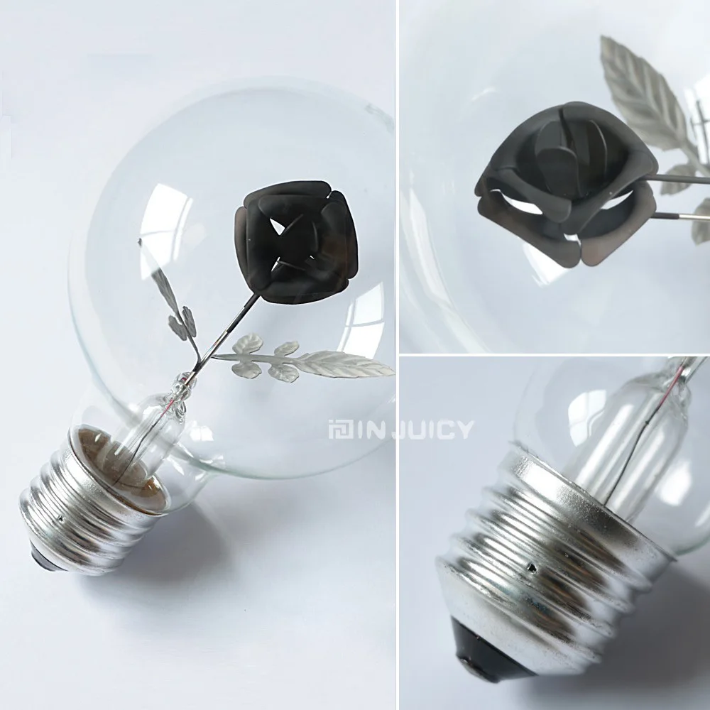 Винтажная лампа Эдисона в виде розы Из Вольфрамового углеродного волокна стиле