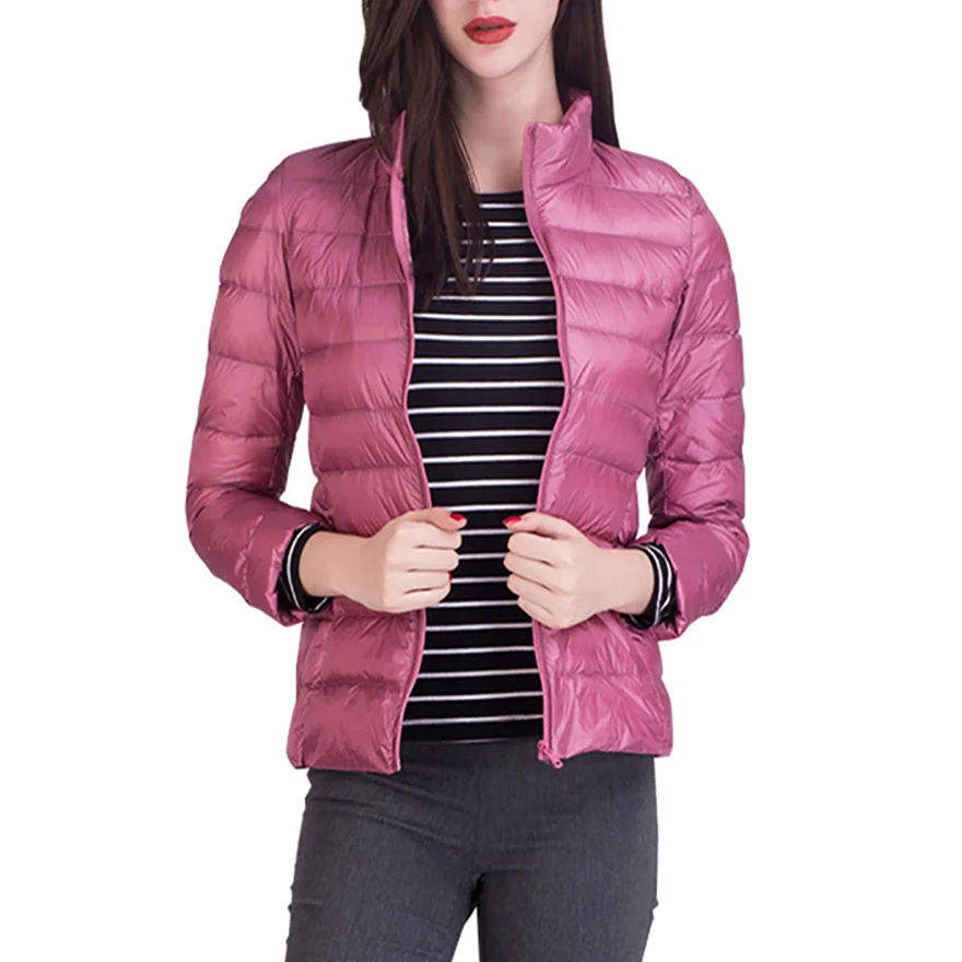 Зимнее женское пальто 90% утиного пуха теплое женская модная пуховая куртка