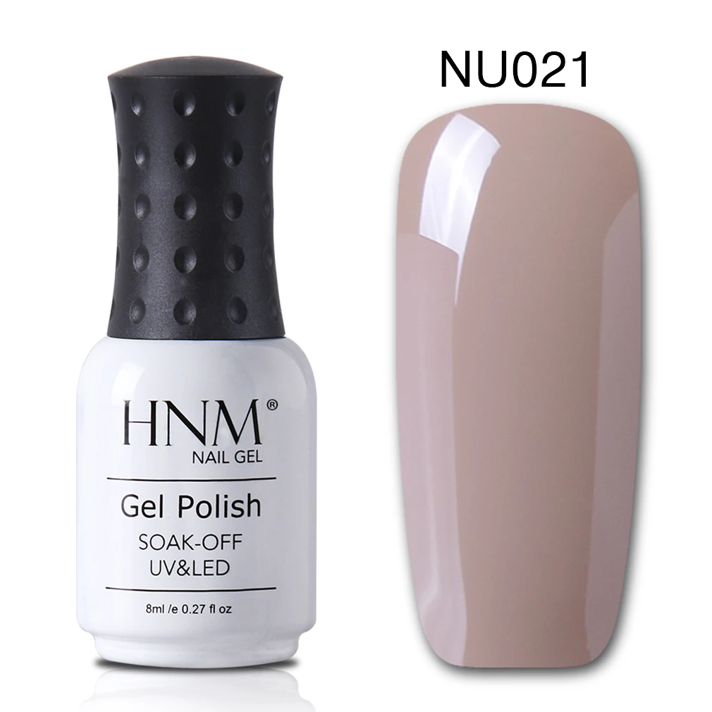 NU021 HNM УФ 8 мл УФ-гель для ногтей серый телесный цвет серия для дизайна ногтей замочить от лака Лак для рисования Гель лак основа верхнее покрытие - Цвет: NU021