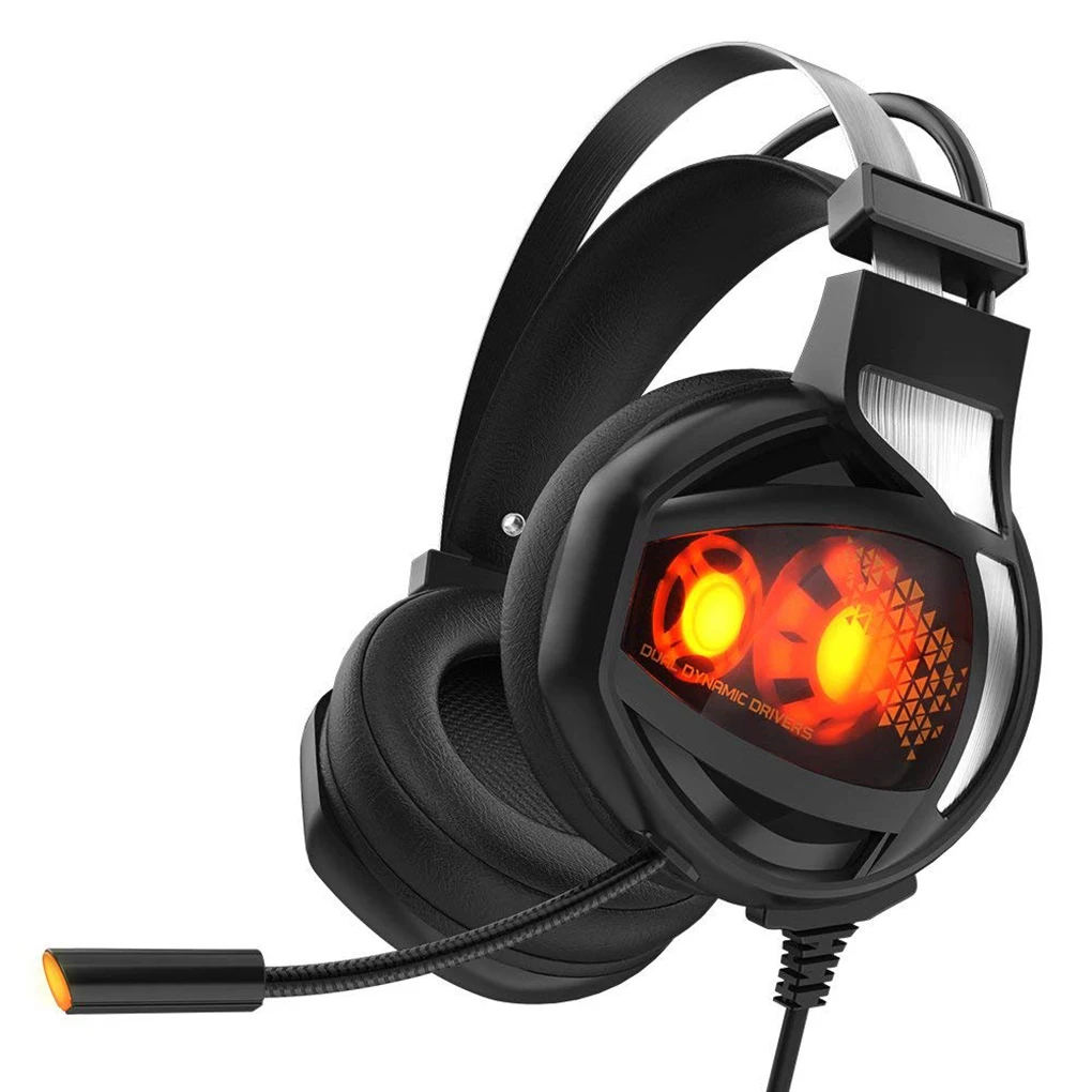 

iMice V9 Portable Dual Moving Coil Headphone Game Earphone Stereo Sweatproof USB Wired Headset with Pluggable Microphone