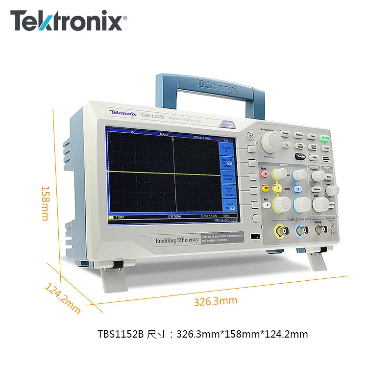 Tektronix цифровой осциллограф TBS1152B двухканальный 150 м осциллограф высокий экран