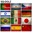 Металлический знак с национальным флагом КитаяИспанииРоссииЯпонииМексикеГерманииИталииИзраиляПортугалииметаллические таблички для поделок