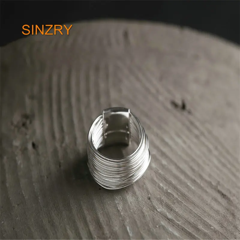 Оригинальные парные кольца Sinzry из стерлингового серебра 100% пробы нитки
