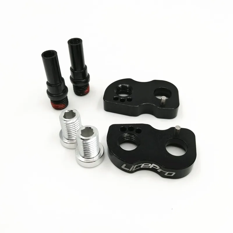 Black 1Pair LITEPRO велосипед V Тормозной суппорт тормоза Расширение адаптер 406 451 14/16/18 дюймов складной велосипед тормоза расширение место тормозные модификации - Цвет: Black 1Pair