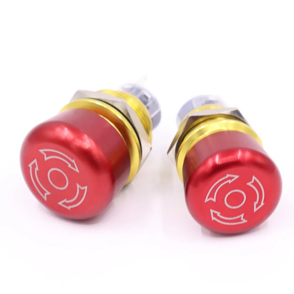 Металлическая кнопочная кнопка из нержавеющей стали 19 мм 1NO 1NC/2NO 2NC Кнопка