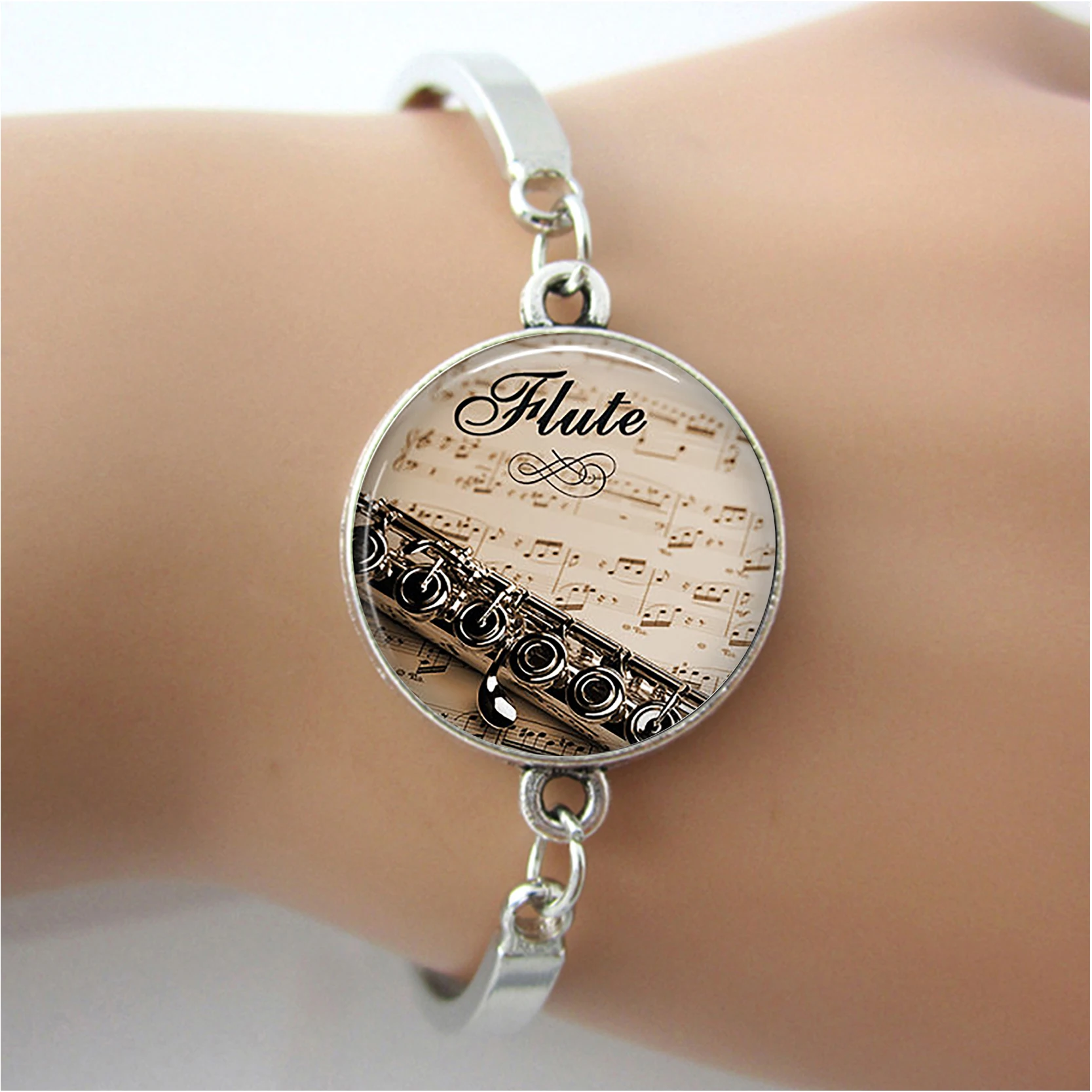 Модные аксессуары для флейты и музыки покрытые драгоценностями колье браслет
