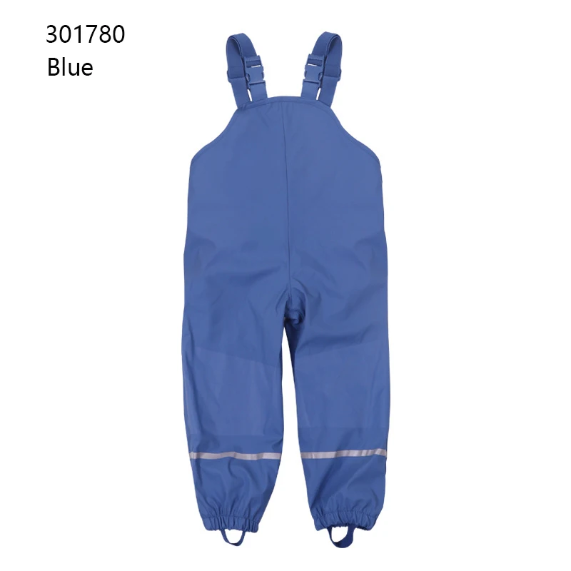 Blue 301780 Водонепроницаемые штаны для детей; теплые флисовые комбинезоны для маленьких мальчиков; зимний комбинезон из искусственной кожи для девочек; комбинезон для дождливой погоды; одежда для маленьких мальчиков - Цвет: Blue 301780
