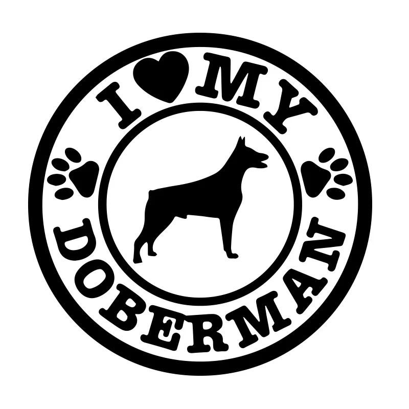 Я люблю своего добермана слова для декора автомобиля стикер автомобиль Стайлинг