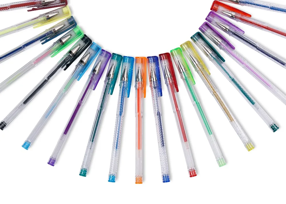 Набор гелевых ручек с чехлом 40 уникальных цветов для школьных художественных