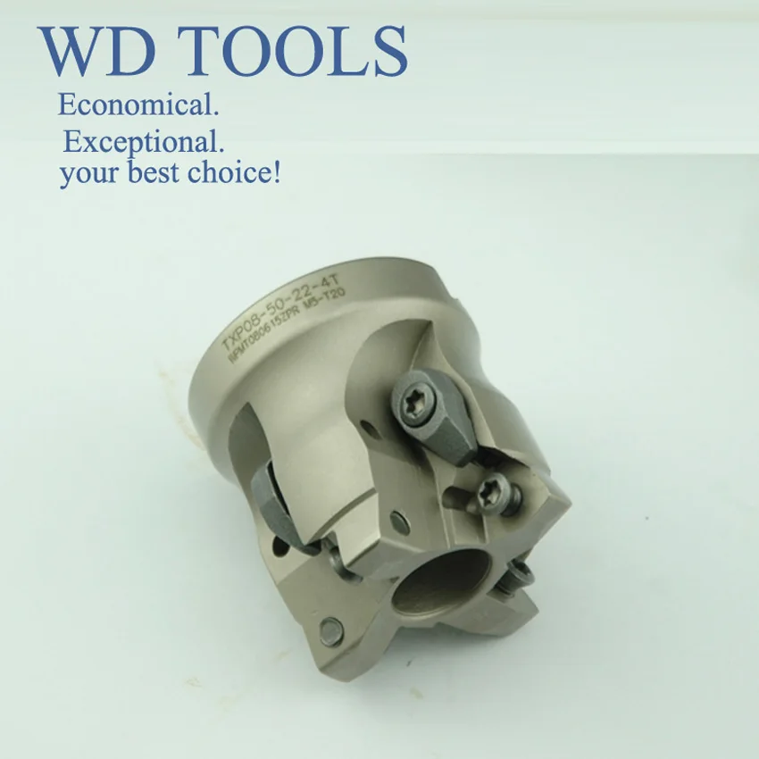 

TXP100-31.75-6T TXP milling cutter high feedrate boring face head milling cutters TXP WPMW08 100mm round down face mill