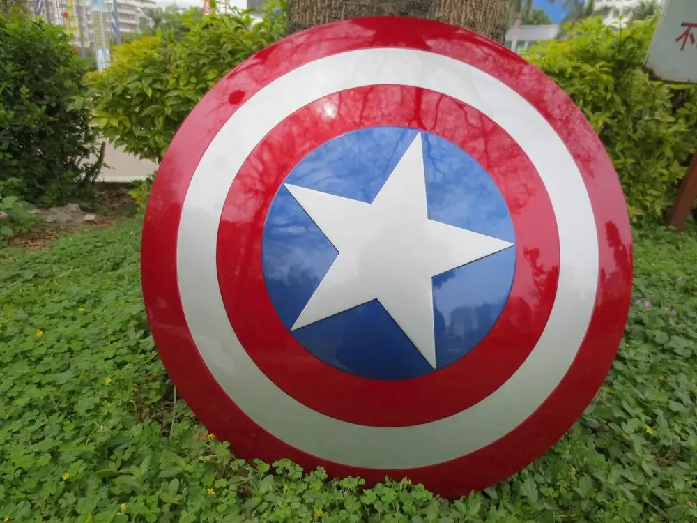 Металлический цвет Мстители Endgame Капитан Америка щит 1:1 1/1 Косплей Стив Роджерс ABS