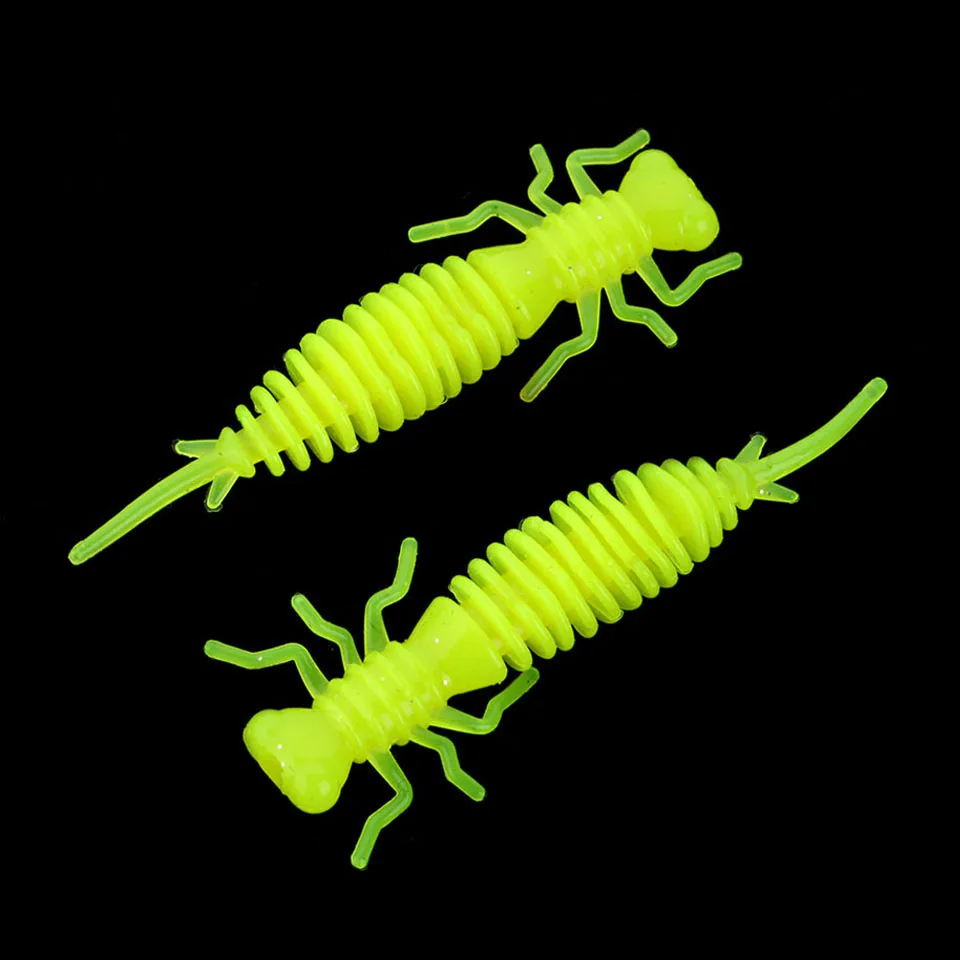 WALK FISH Larva мягкие приманки 40 мм 50 мм Искусственные приманки рыболовные червь силиконовый бас Щука Гольян Swimbait Jigging пластиковые приманки - Цвет: D 4