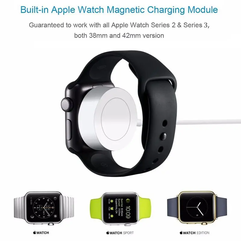 Беспроводное зарядное устройство для iWatch серии 2 3 портативное магнитное фута/1 м