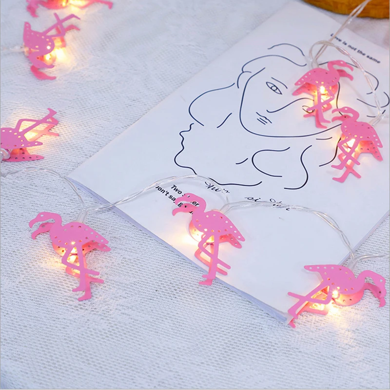 Фламинго светодио дный Фея свет шнура для рождественских каникул Свадебная