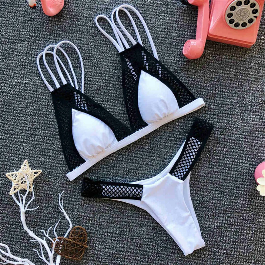 Womail Монокини женский купальник бикини taille hautePush Up Pad Одежда для купания пляжная