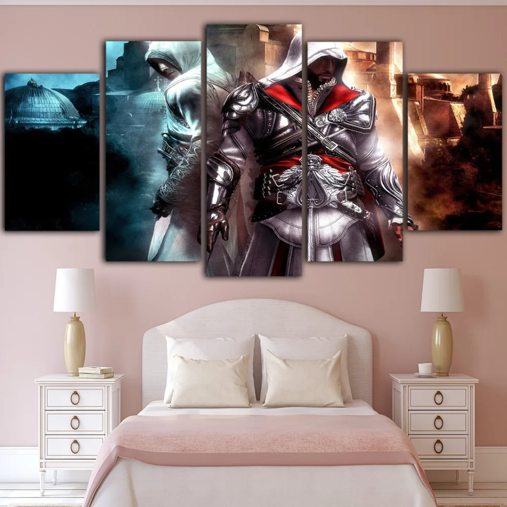 5 шт. игры плакаты и принты гостиная плакаты Assassins Creed живопись Tableau фотографии Quadros Decoracao Северный плакат