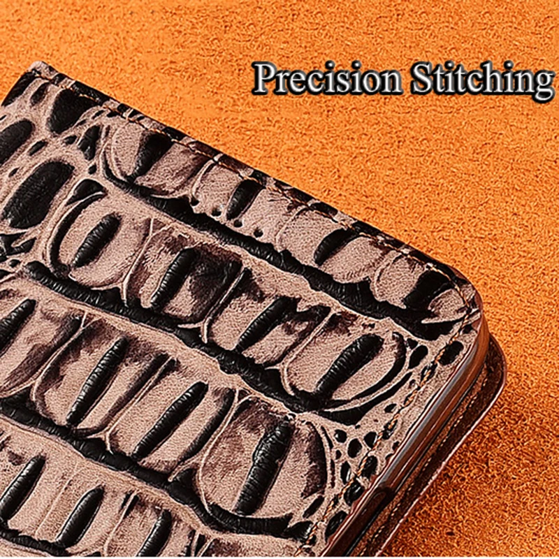 

Crocodile Genuine Leather Case For Samsung Galaxy A3 A5 A7 2016 2017 2018 Case Stand Flip Magnetic Mobile Phone Cover Bag SN01
