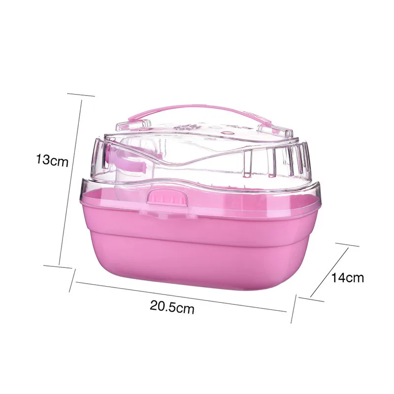 Очаровательная прозрачная клетка для хомяка со встроенной бутылкой воды