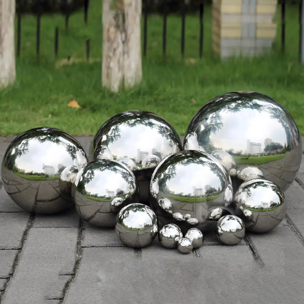 High Brightness Shine Sphere Stainless Steel Mirror Sphere Ball Home Garden Ornament Decoration12cm/10cm/8cm/5.1cm/3.8cm/1.9cm