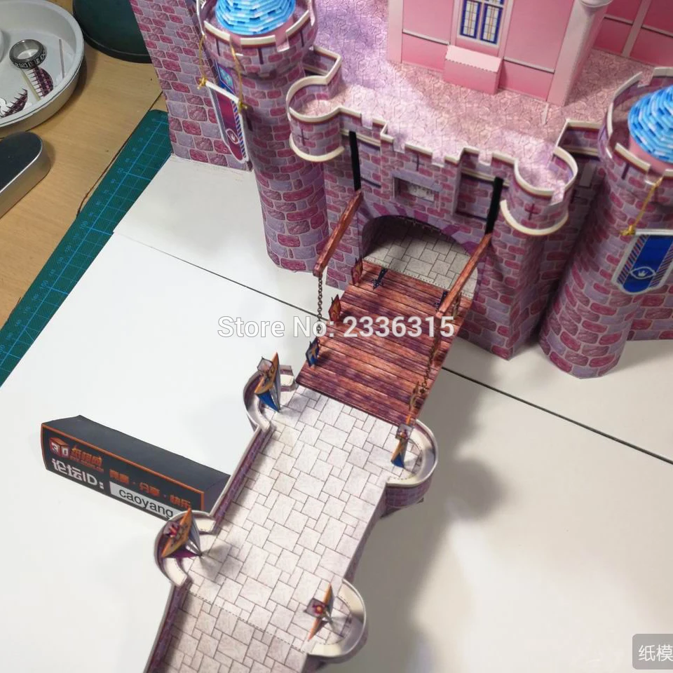 57 см DIY замок Спящей красавицы бумага ремесло 3D бумажная модель обучающая игрушка