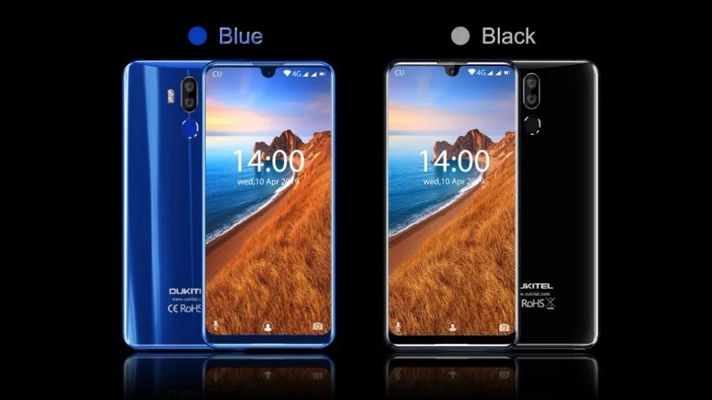 OUKITEL K9 Android мобильного телефона 7,1" в виде капли воды, 4 Гб 64 Гб Octa Core Android 9,0 6000 мАч 16MP 8MP 5 V/6A быстрой зарядки смартфона