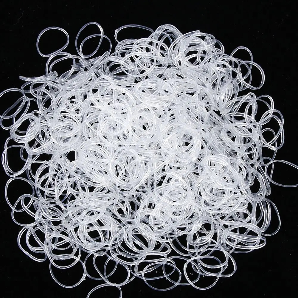 

1000pcs/bag Child Baby Gum for Hair TPU Disposable Elastics Hair Bands Girls Ponytail Holder Rubber Bands Hair Braider Access
