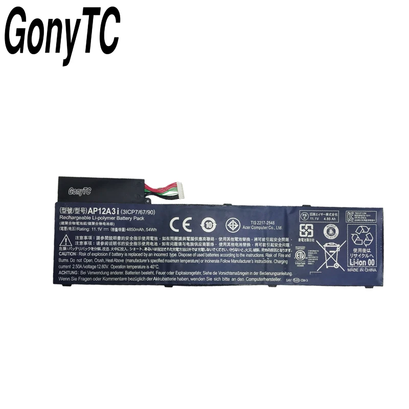 GONYTC AP12A3I оригинальный ноутбук Батарея для ACER Aspire Nautilus сроки ультра M3 M5 581 481 AP12A4i
